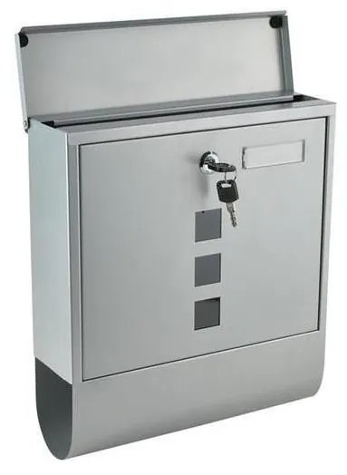 Srebrna skrzynka na listy 34x30,7 cm