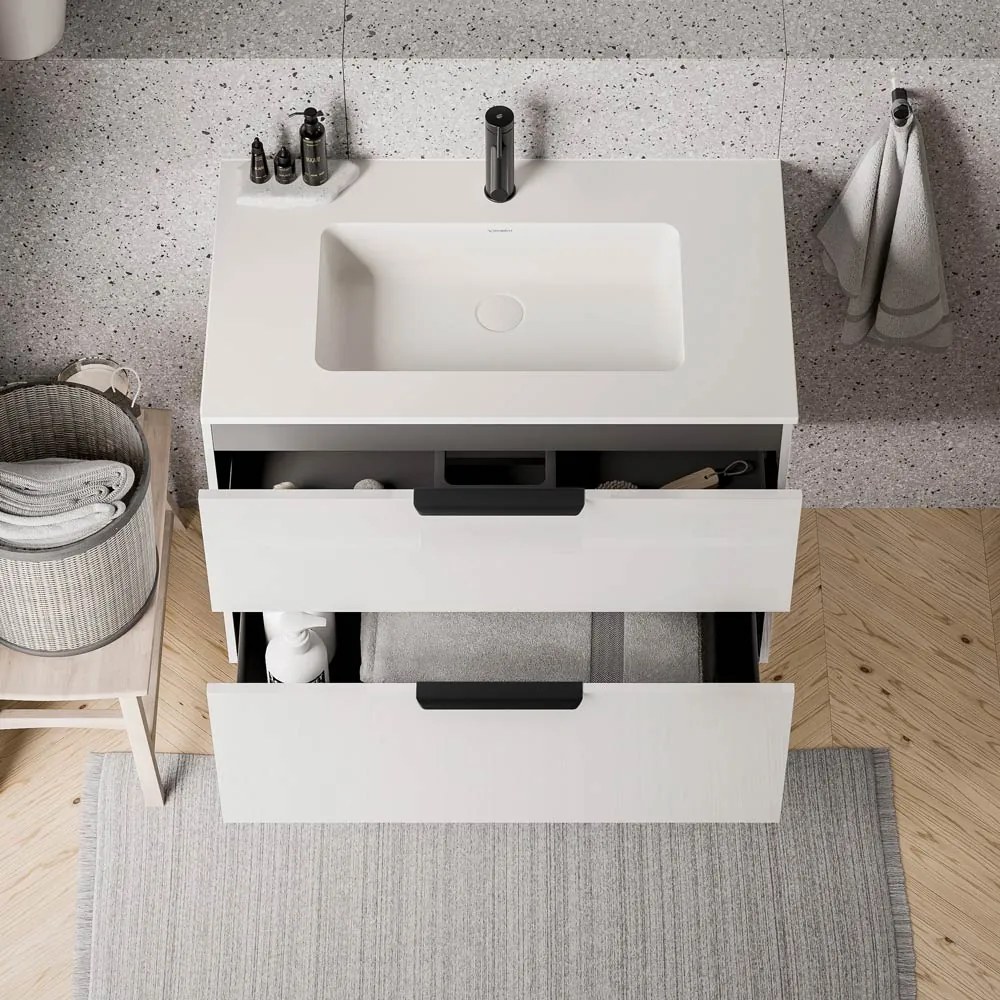 Duravit Waschbecken mit Waschtischunterschrank TIM 80 cm