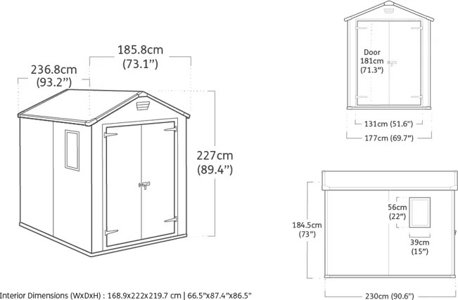 Domek ogrodowy z tworzywa sztucznego MANOR 68DD