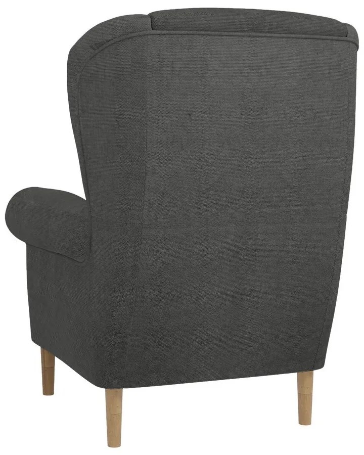 Ciemnoszary fotel typu uszak Swan – Ropez