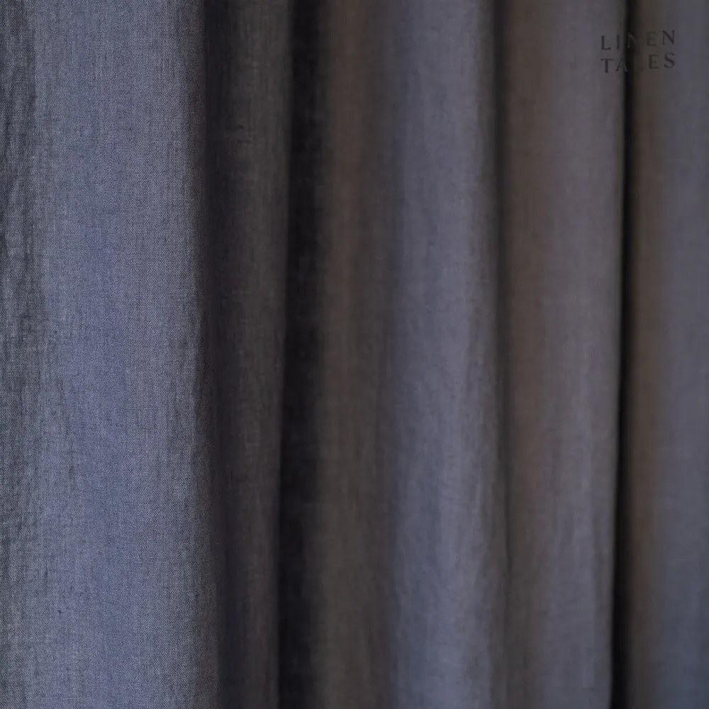 Ciemnoszara zasłona 140x330 cm Night Time – Linen Tales