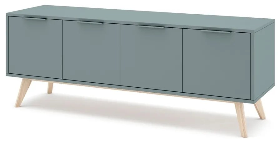 Szarozielona szafka pod TV 140x53x40 cm Pisco – Marckeric