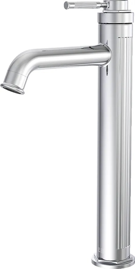 Art Deco bateria umywalkowa wysoka chromowana