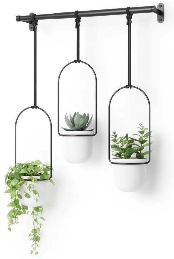 Plastikowe wiszące osłonki na doniczki na zioła zestaw 3 szt. ø 7,5 cm Triflora – Umbra