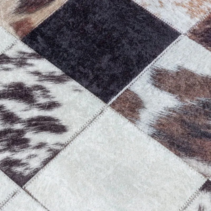 Dywan drukowany antypoślizgowy Fiesta patchwork skóry 80 cm x 150 cm