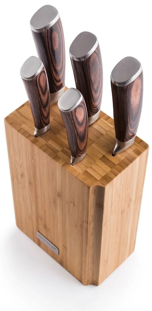 Zestaw noży G21 Gourmet Nature 5 szt. + bambusowy blok
