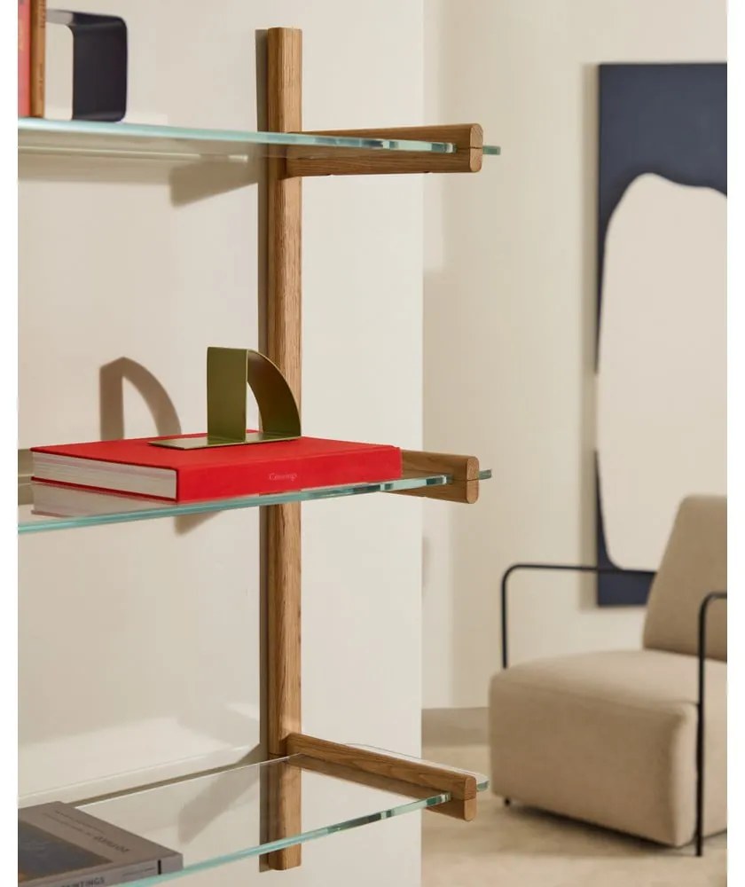 Szklany modułowy system półek w naturalnym kolorze 110x98x30,5 cm Sitra – Kave Home
