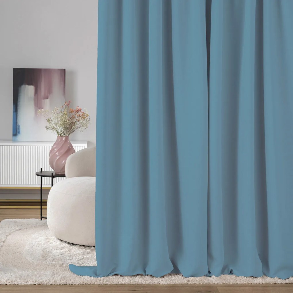 Zasłona zaciemniająca na taśmie marszczącej  niebieski 140 x 280 cm 1 szt.