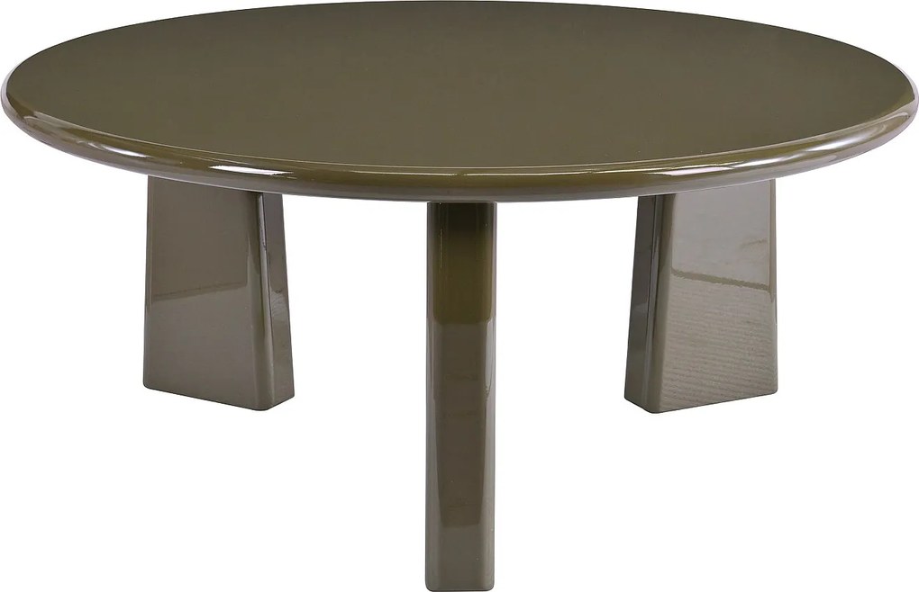 Stolik kawowy z MDF - Lakierowany khaki - ZINAPA