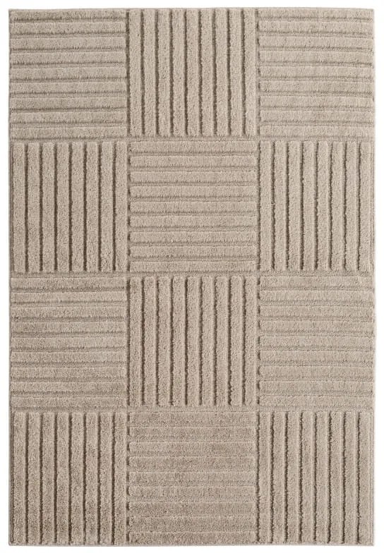 Dywan nowoczesny 3D Art beżowy Kwadraty 240 cm x 340 cm