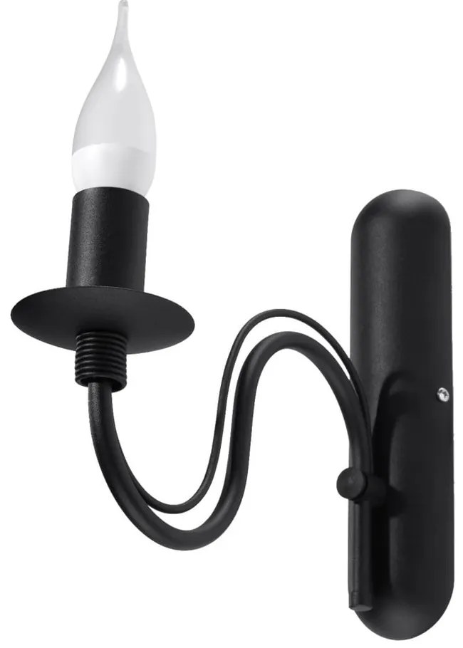 Czarny metalowy kinkiet Fiorano – Sollux