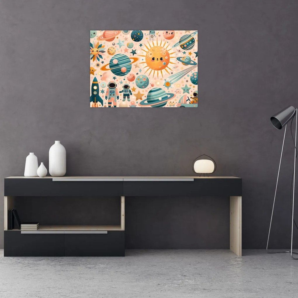 Obraz na szkle - Kawałki z kosmosu (70x50 cm)