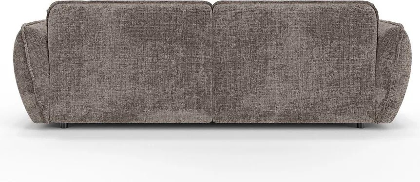 Szarobrązowy narożnik z tkaniny szenilowej (prawostronny/z szezlongiem) Nelia – Ropez