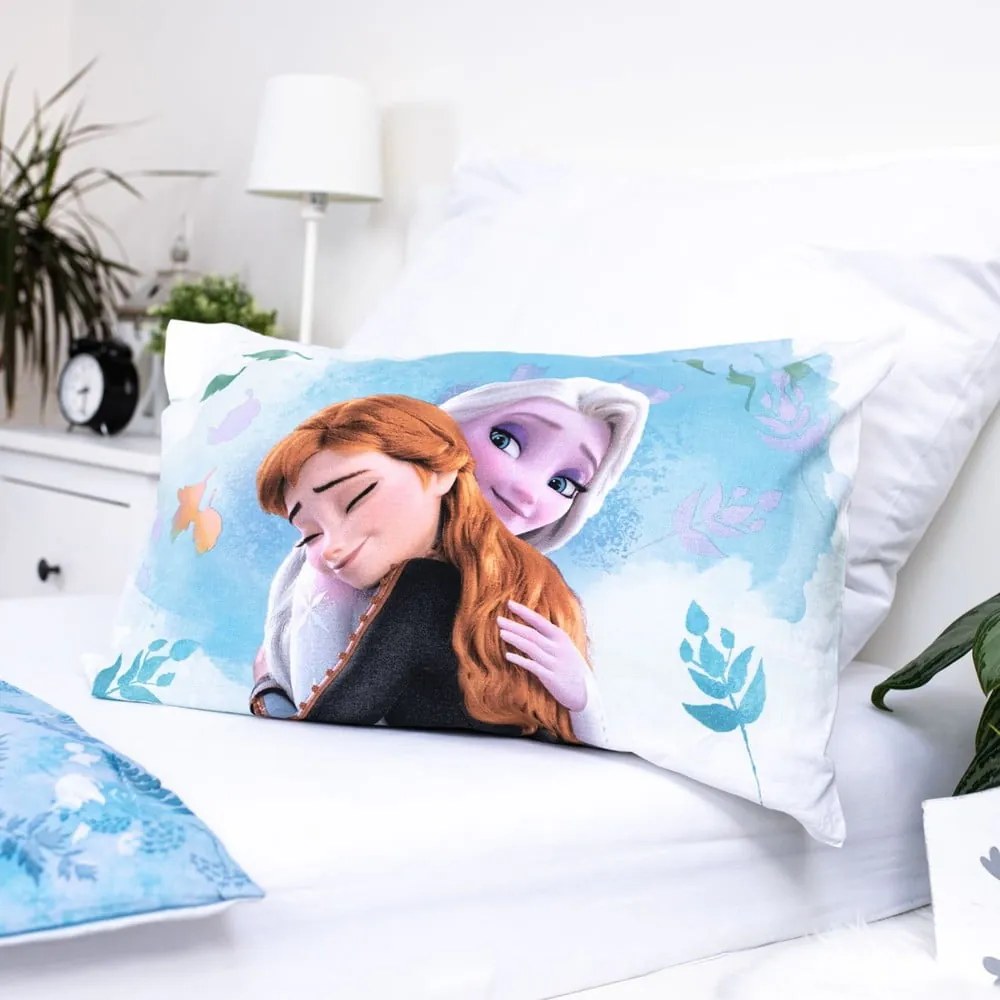 Niebieska bawełniana pościel dziecięca do łóżeczka 100x135 cm Frozen "Blue" – Jerry Fabrics