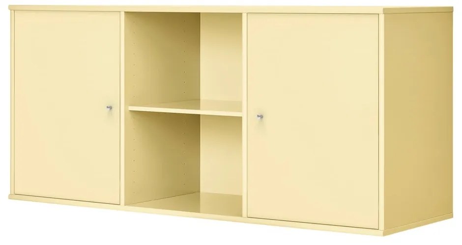 Jasnożółta niska komoda wisząca 133x61 cm Mistral – Hammel Furniture