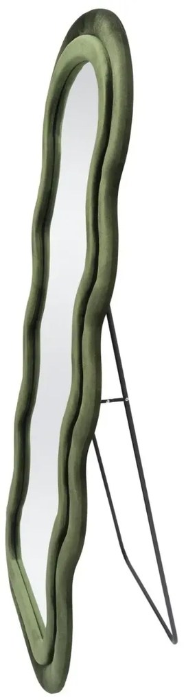 Lustro stojące CONFETTO 70x160cm oliwkowe tapicerowane HALMAR