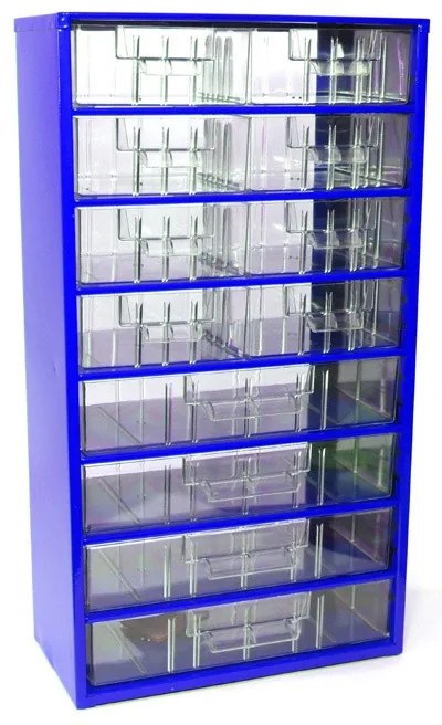 Metalowa szafa z szufladami, 306 x 155 x 552 mm, 8x M, 4x L