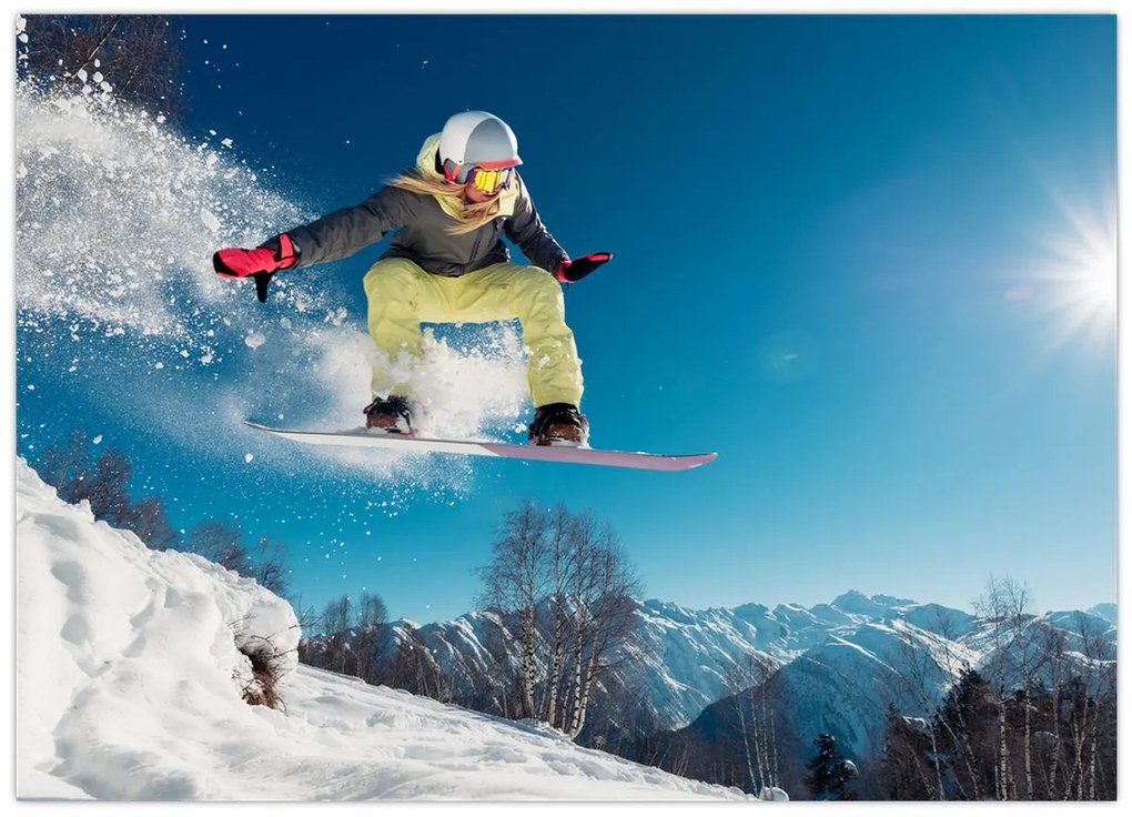 Obraz - Snowboardzista (70x50 cm)