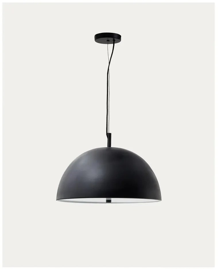 Czarna lampa wisząca z metalowym kloszem ø 39,5 cm Catlar – Kave Home