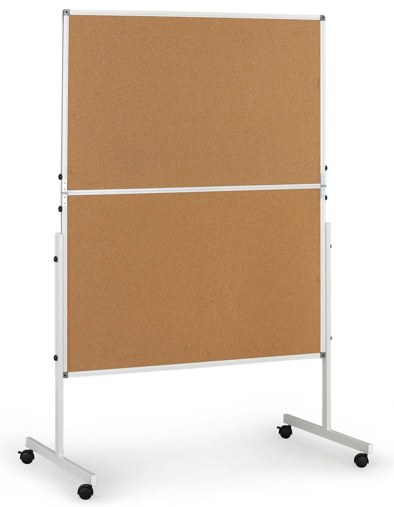 Mobilna tablica informacyjna, składana, korek, 1200 × 1500 mm