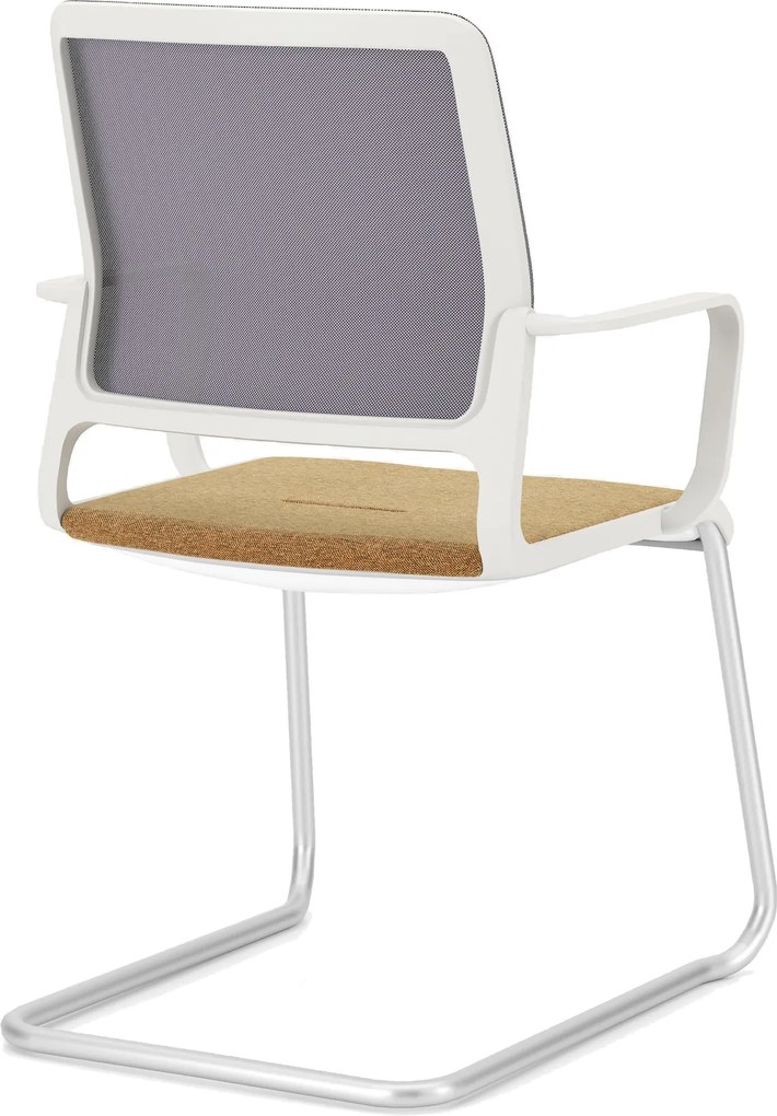 Krzesło konferencyjne na płozie Xilium Frame Chair CF Mesh oparcie siatkowe