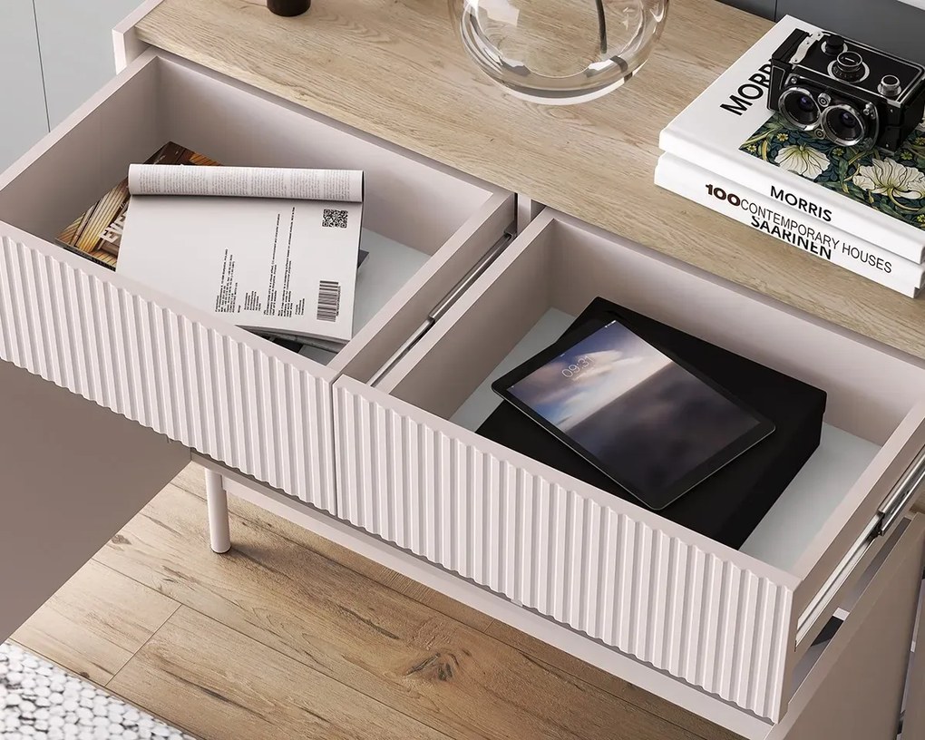 Komoda DUMI 06 2D2S 104 kaszmirowa/dąb cremona  ML MEBLE