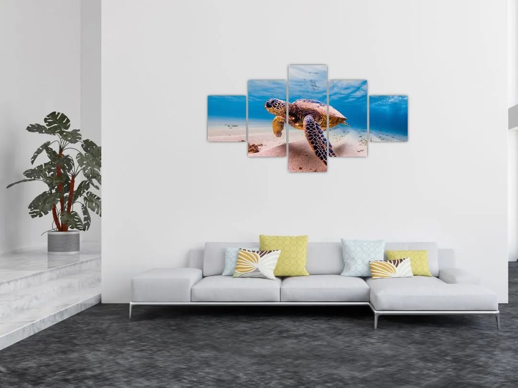 Obraz żółwia w oceanie (125x70 cm)