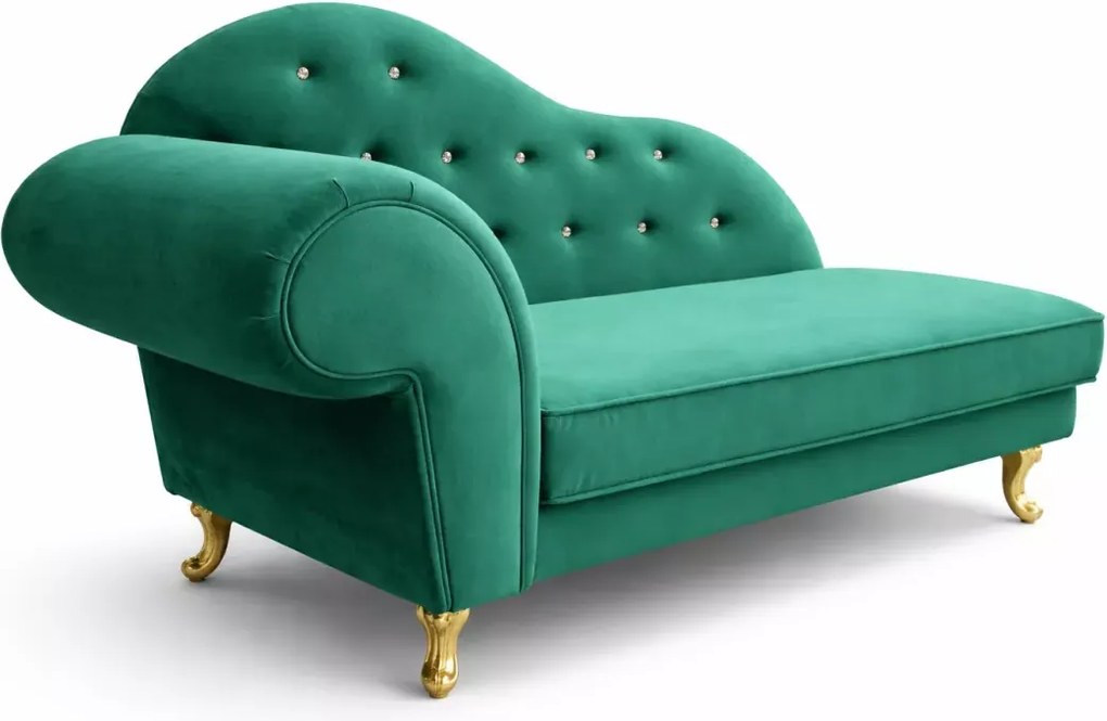 Elegancki szezlong tapicerowany w stylu angielskim