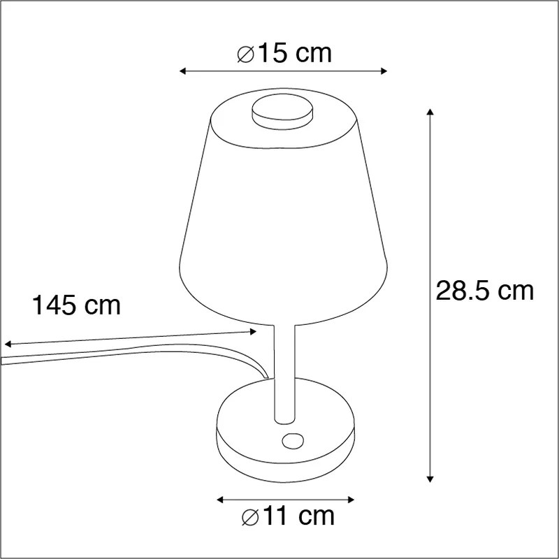 Designerska lampa stołowa stal LED 3-stopniowe ściemnianie - Regno Nowoczesny Oswietlenie wewnetrzne