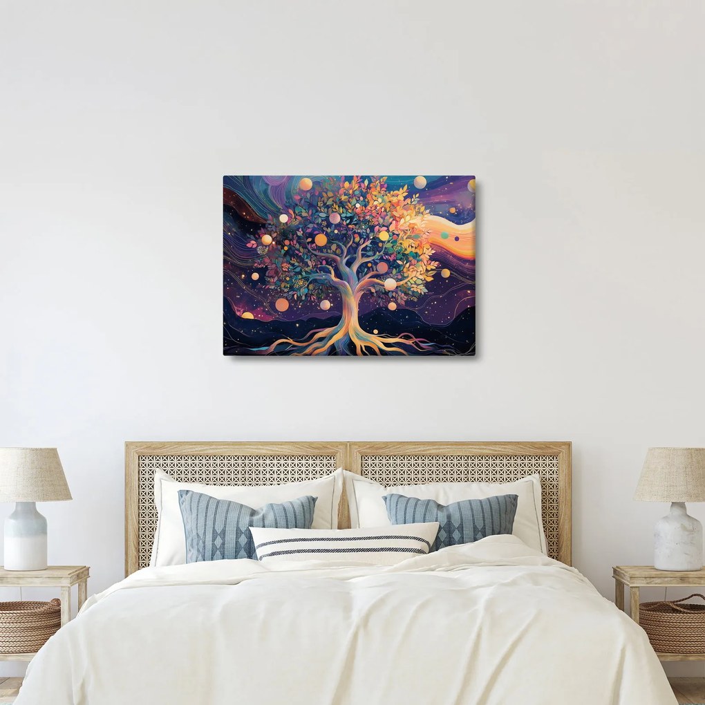 Obraz – Fioletowe drzewo pełne energii (70x50 cm)