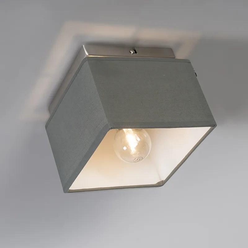 Nowoczesna lampa sufitowa szara - VT 1 Nowoczesny Oswietlenie wewnetrzne