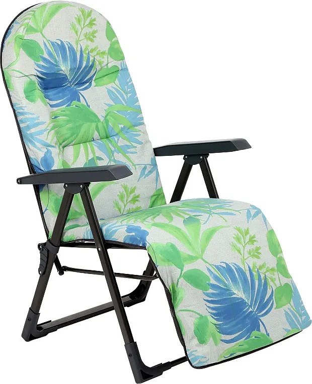 KADAX Leżak ogrodowy Soller Plus 150 x 68 cm "Liście"