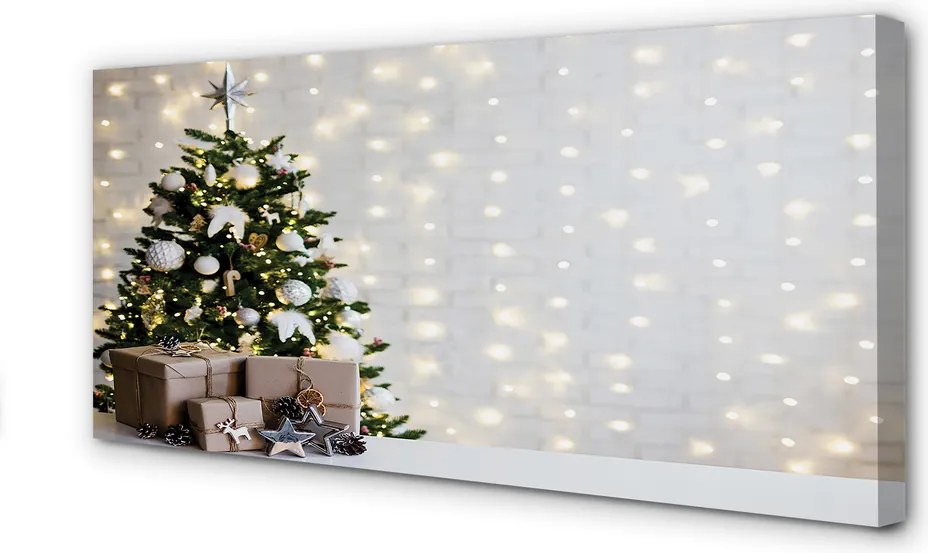 Obraz drukowany na płótnie Choinki, Prezenty i Dekoracje