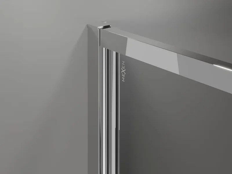Mexen Exo-B Duo kabina prysznicowa uchylna 80 x 80 cm, transparent, chrom - 814-080-080-01-00
