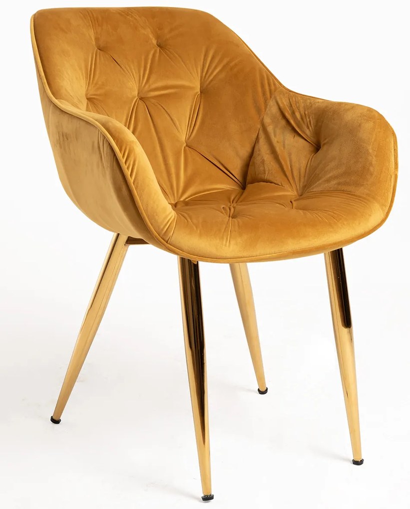 Krzeso Zandel w kolorze zotego aksamitu