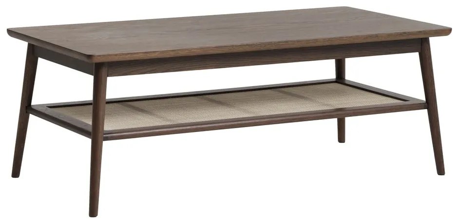 Brązowy stolik z blatem w dekorze dębu 60x120 cm Barrali – Unique Furniture
