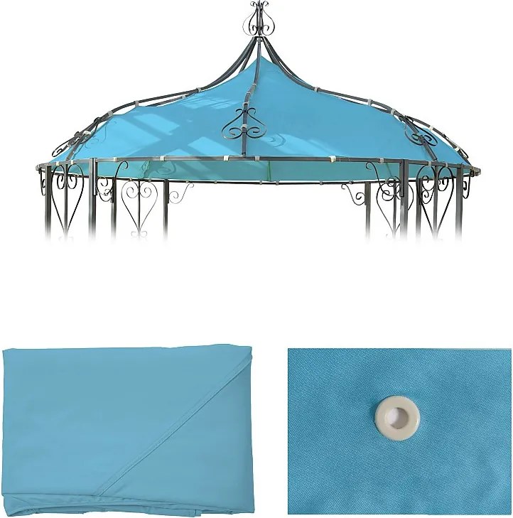 Wymiana pokrycia dachu pergoli Cabrera,  turkusowy