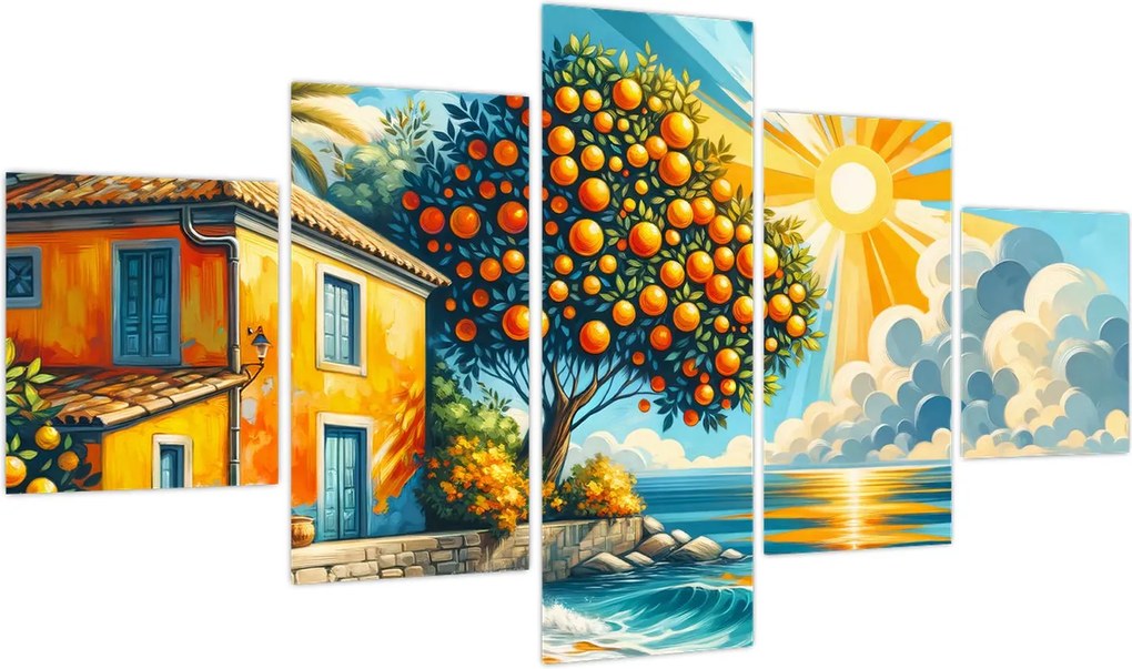 Obraz - Dom z pomarańczami I. (125x70 cm)