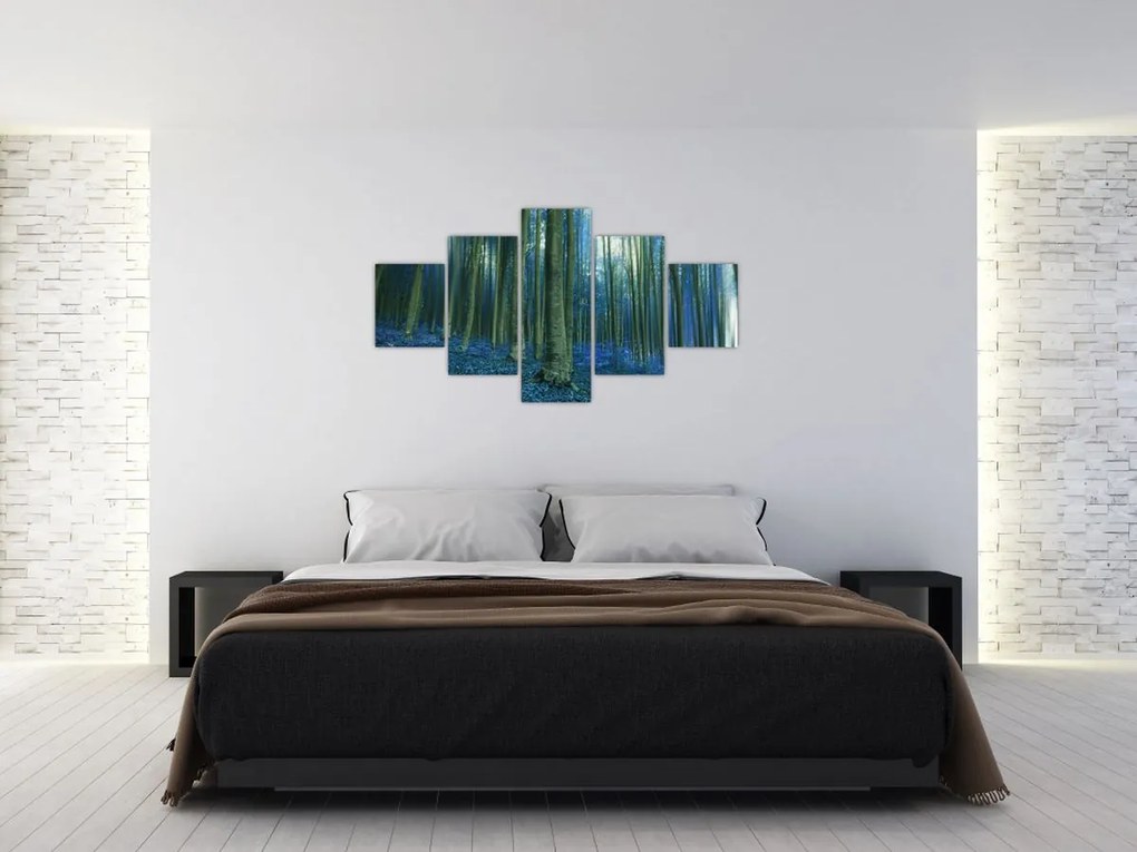 Obraz - Niebieski las (125x70 cm)