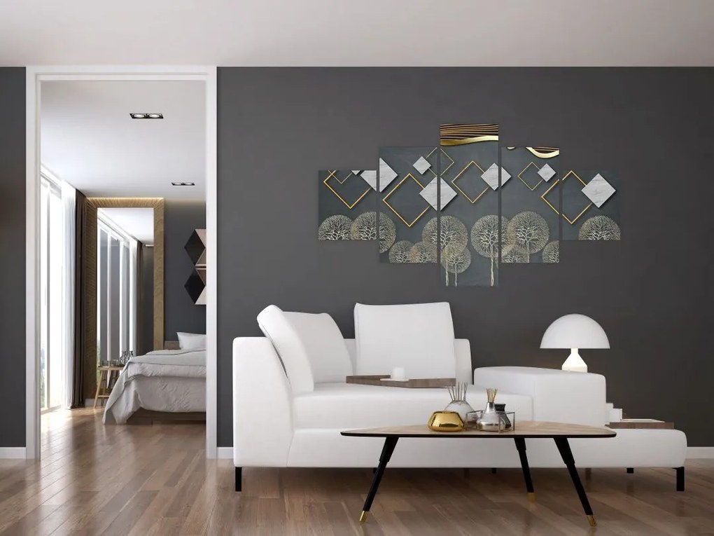 Obraz abstrakcji (125x70 cm)