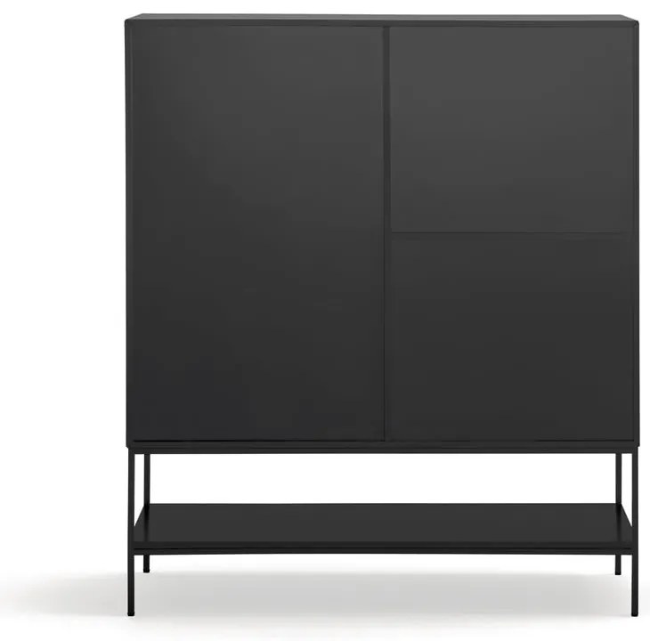 Czarna szafka 120x140x45 cm Platt – Teulat