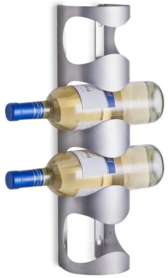 Ścienny regał na wino, 4 butelki, stal nierdzewna, ZELLER