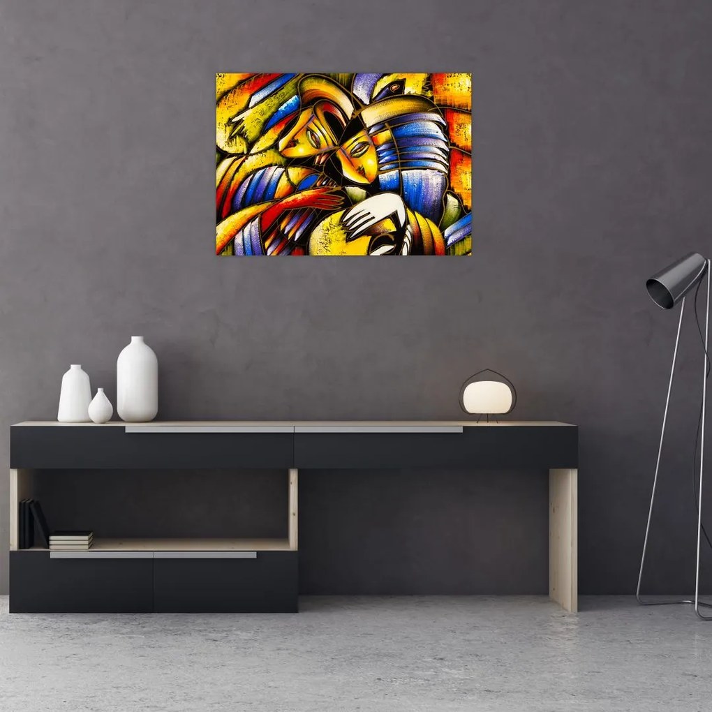 Obraz - Obraz olejny, kochankowie (70x50 cm)
