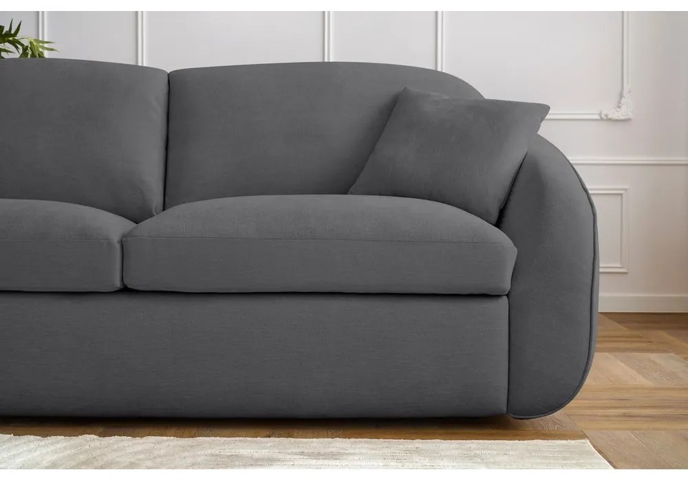 Ciemnoszara rozkładana sofa 235 cm Cezanne – Bobochic Paris