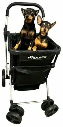 Rolser Składany wózek na kółkach Basket Polar 4Big, czarny