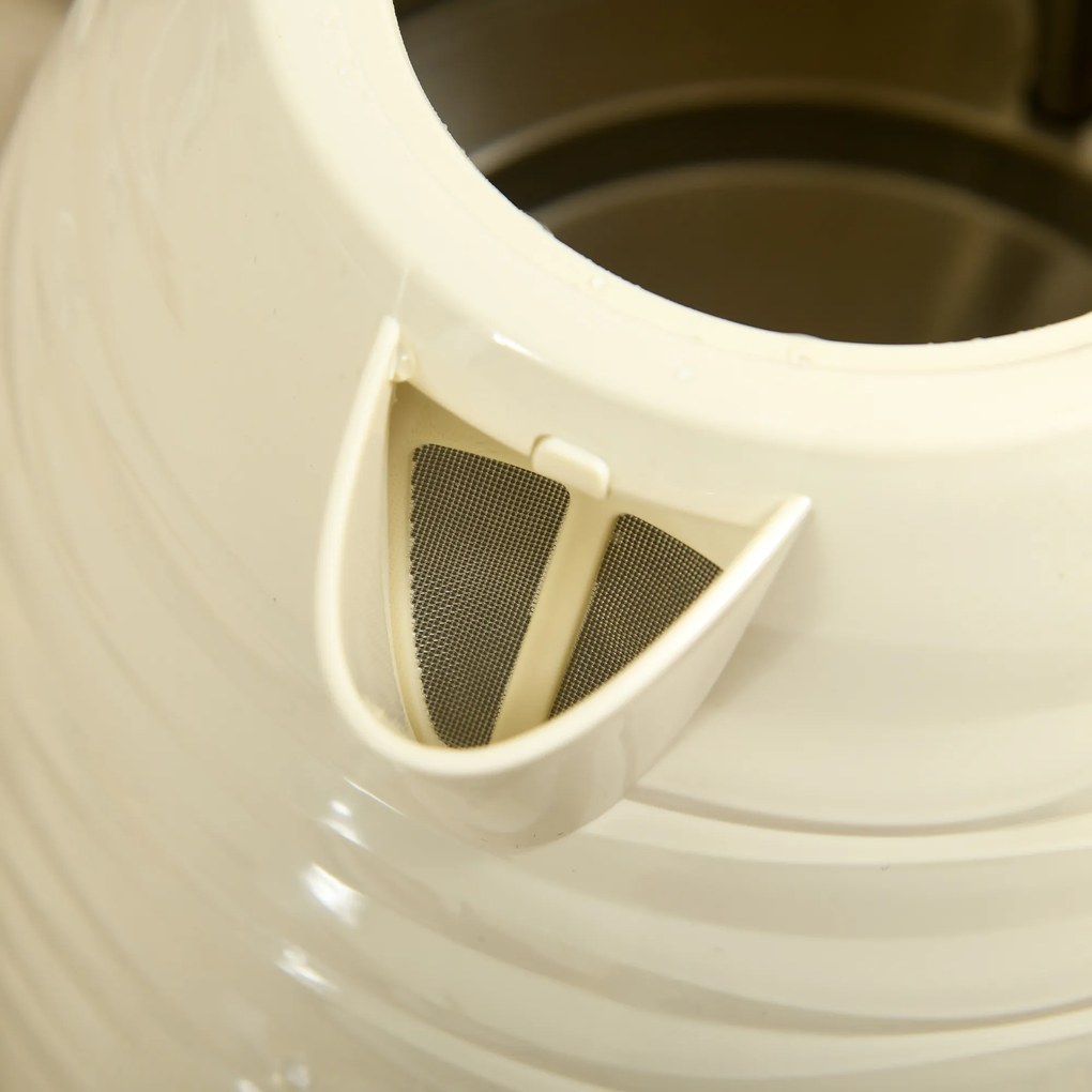 HOMCOM Zestaw toster i czajnik 2w1, 7 poziomów opiekania, funkcje rozmrażania i podgrzewania, beżowy