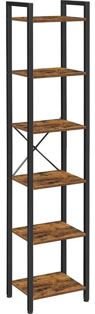 Regał NAVARO brązowy/czarny