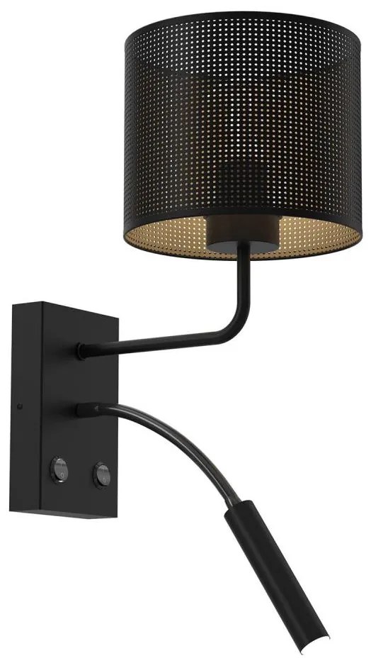 Lampa ścienna LOFT SHADE 1xE27/60W+1xG9/8W/230V czarno-złota