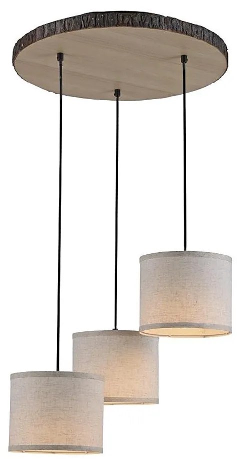 Leuchten Direkt 11236-79 - Lampa wisząca BARK 3xE27/40W/230V