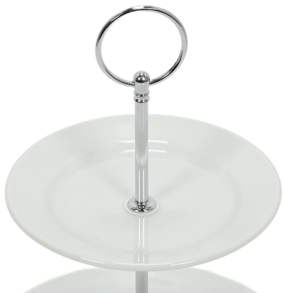 Patera dwupiętrowa z porcelany